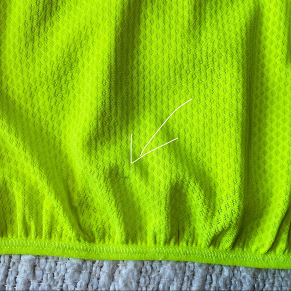 H&M Sport Neon Yellow Printed Racer Back Mesh Tank w Elastic Bottom Size XS - Picture 4 of 5